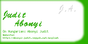 judit abonyi business card